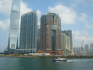 香港→マカオ行きのフェリーからの眺め