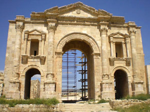 ジェラシュ遺跡のハドリアヌス凱旋門